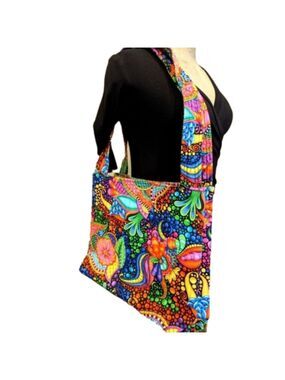 Psychedelic handmade colorful shoulder bag - CA